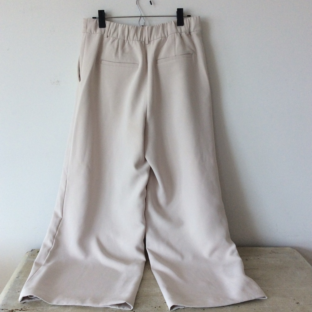 LOFT Versa Work Pants Cream Wide Leg Pleated Womens Size 8 - Picture 4 of 5